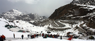 Snow at Nathula Pass